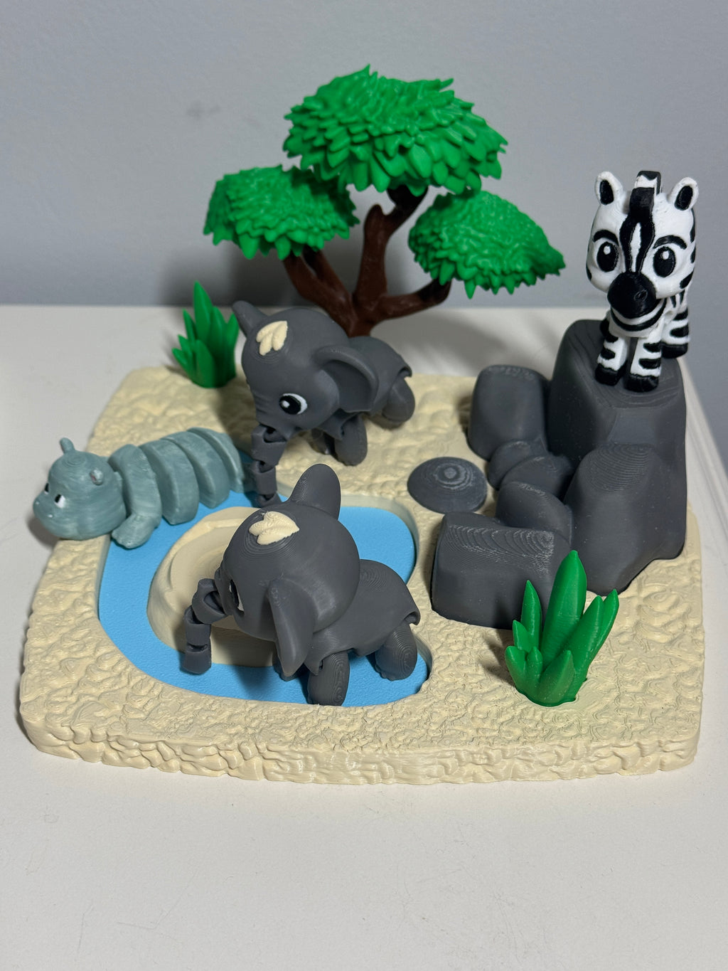 🦓 3D Printed Safari Diorama 🐘🌿
