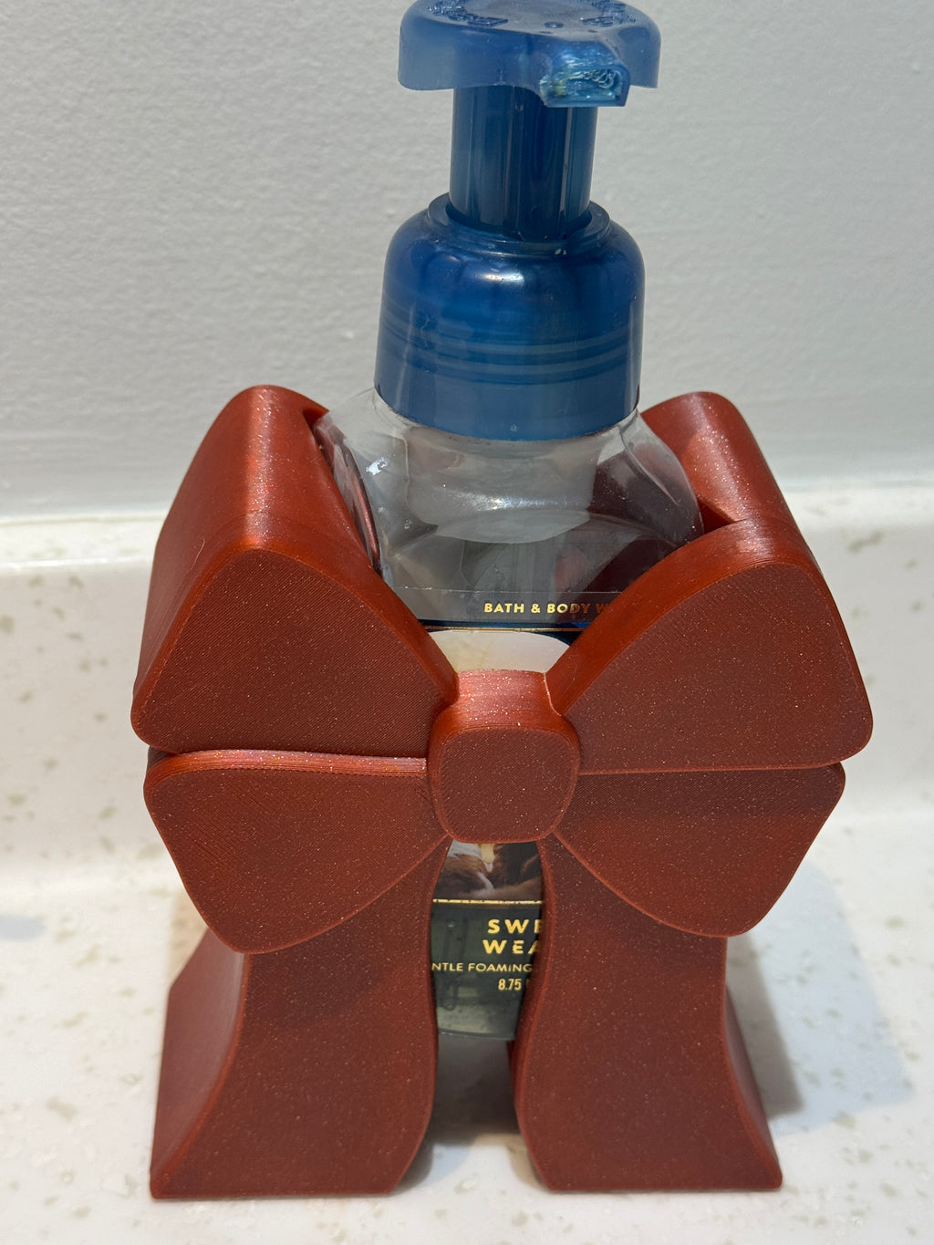 🎀 Sparkle Bow Soap Holder – For BBW Foaming Hand Soaps 🎀