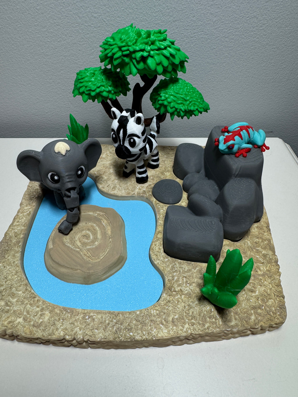 🦓 3D Printed Safari Diorama 🐘🌿