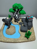 🦓 3D Printed Safari Diorama 🐘🌿