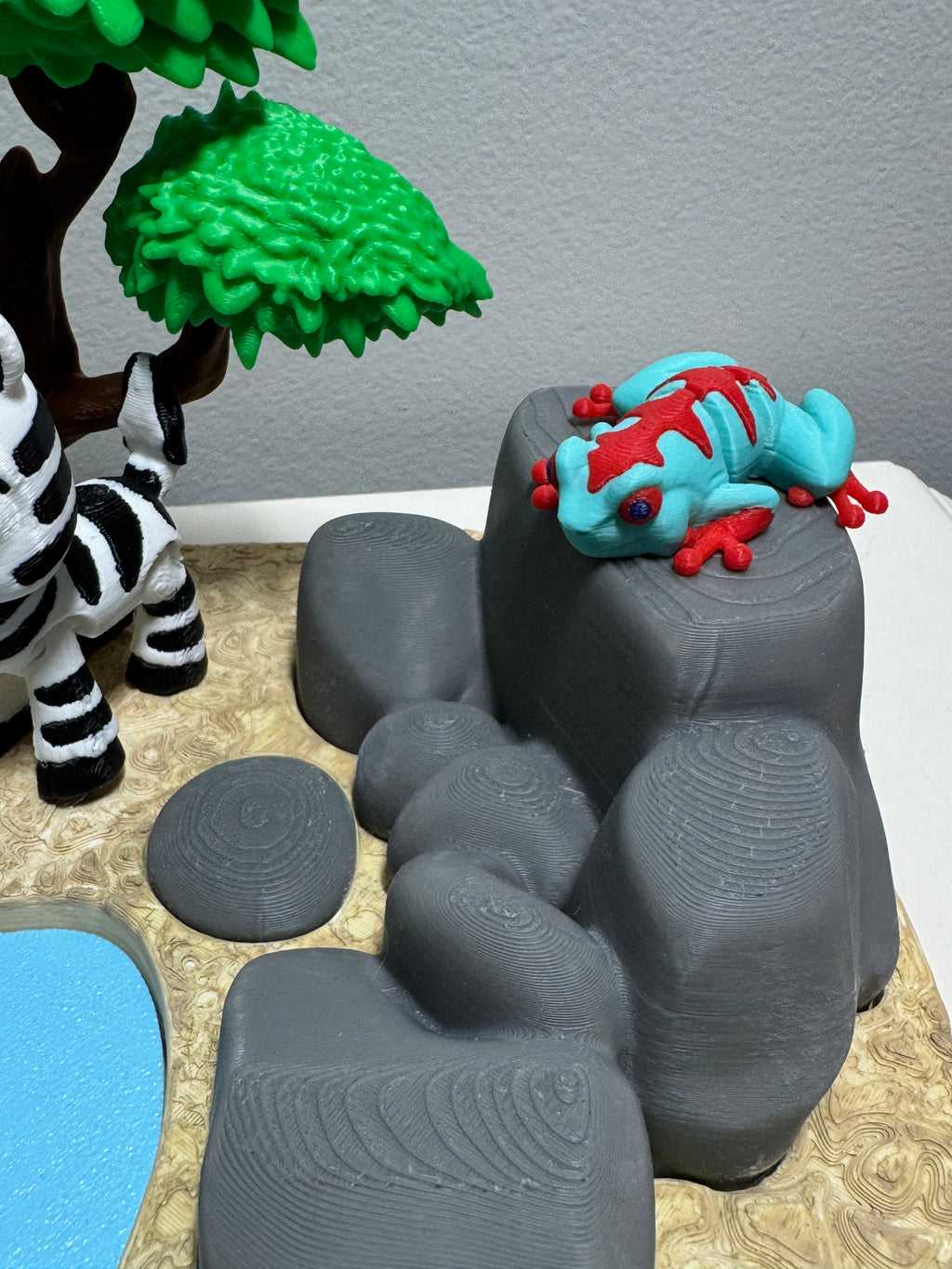 🦓 3D Printed Safari Diorama 🐘🌿